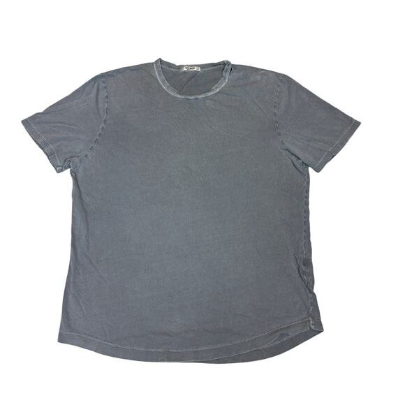 Buck Mason Distressed Curved Hem Short Sleeve Shirt Men's L Grunge Quiet Luxury - Picture 1 of 10